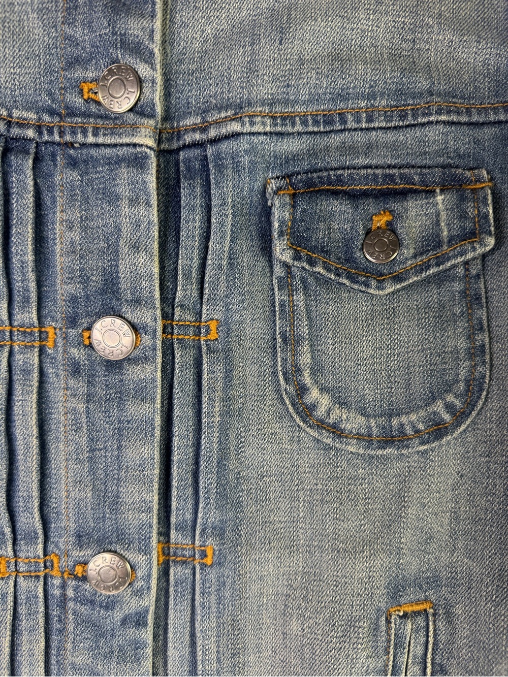 J.Crew Denim Trucker Jean Jacket size large - Picture 3 of 6